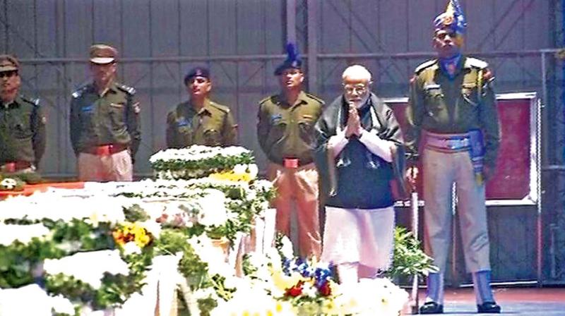 The sight of bodies in caskets draped with the national flag was too cruel a sight for anyone to stomach.