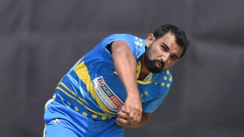 Mohammed Shami bowled with a lot of fire on a placid Kotla pitch and scalped four wickets during the Bengal versus Tamil Nadu Vijay Hazare Trophy final. (Photo: PTI)