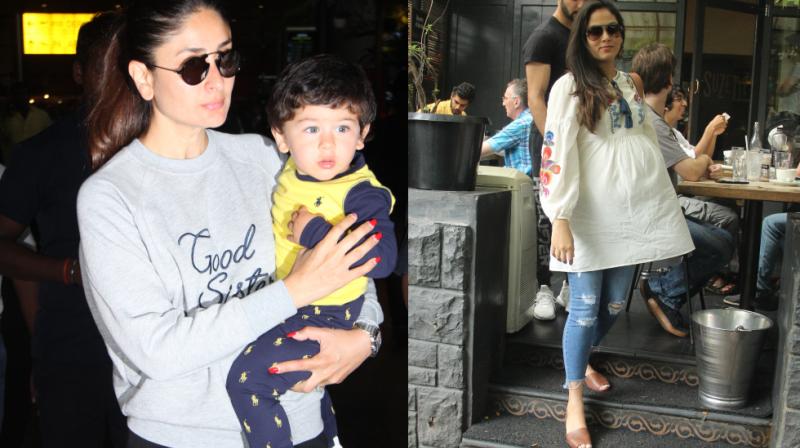Taimur wins hearts with pout like Kareena, Mira smiles with baby bump