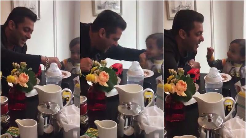 Watch: Salman is in London with nephew Ahil and they are having super fun