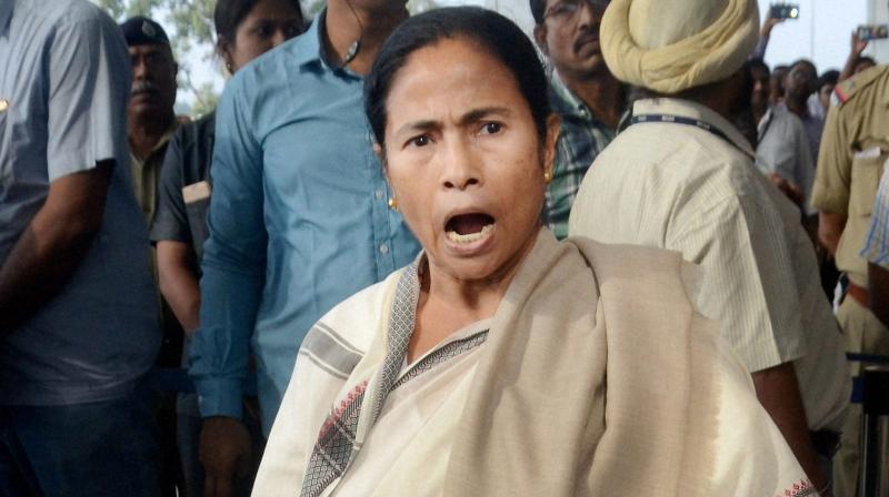 Opposition parties led by West Bengal Chief Minister Mamata Banerjee held a protest march to President Pranab Mukherjees house. (Photo: PTI)