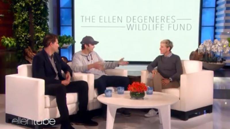 Ashton and Guy at the The Ellen DeGeneres show