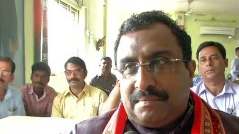 With few hours left for the final result, the Bharatiya Janata Party (BJP) National General Secretary Ram Madhav on Saturday asserted confidence of winning the Tripura, Meghalaya and Nagaland Assembly elections. (Photo: ANI)