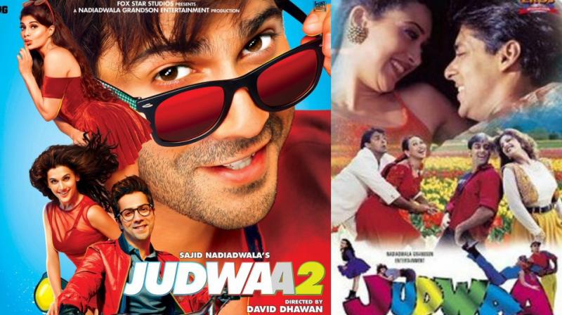 The posters of Judwaa 2 and the earlier Judwaa.
