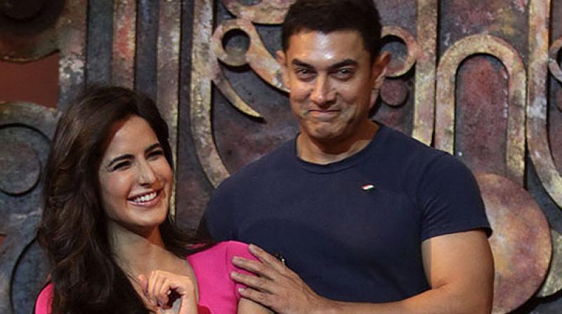 Katrina Kaif and Aamir Khan.