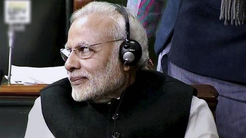 Prime Minister Narendra Modi present in the Lok Sabha in New Delhi on Wednesday. (Photo: PTI)