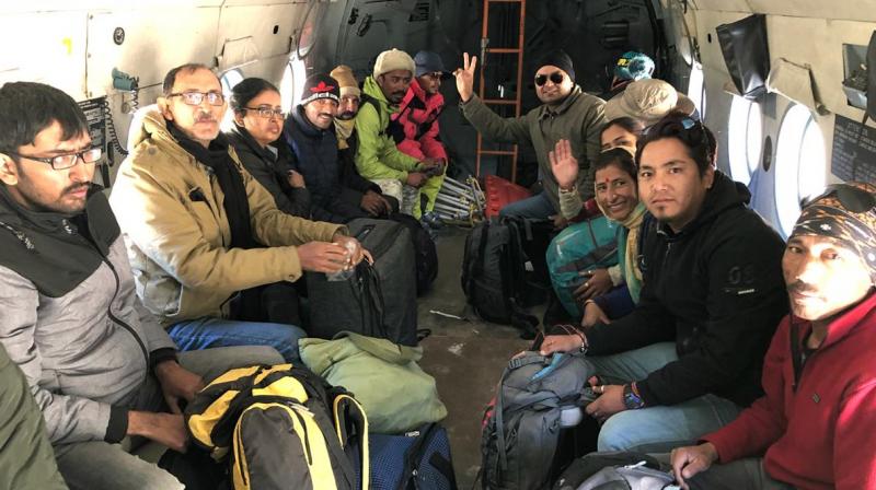 Apart from the ones rescued, around 200 people are still stranded in areas of Lahaul and Spiti. (Photo: ANI/Twitter)