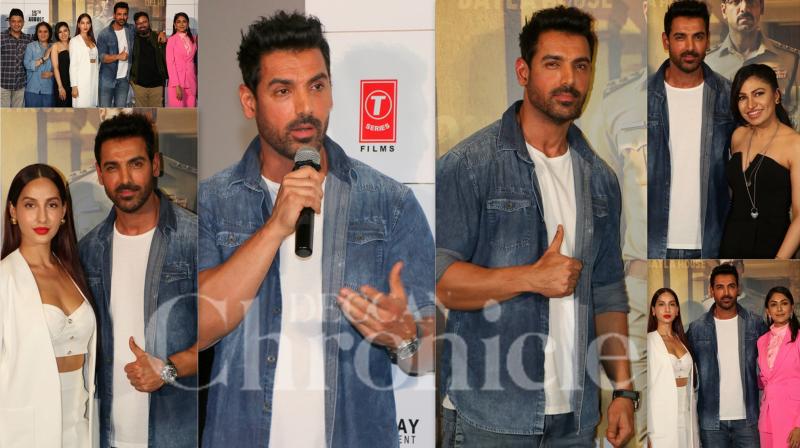 Photos: The sizzling trio John, Nora, Mrunal launch Batla House trailer