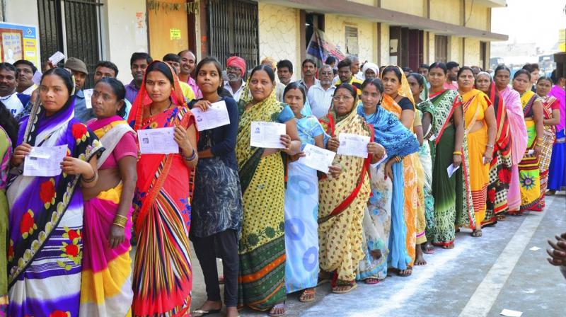 While polling began at 7 am in two of the 19,336 booths, the rest followed the usual time of 8 am to 5 pm. (Photo: PTI)