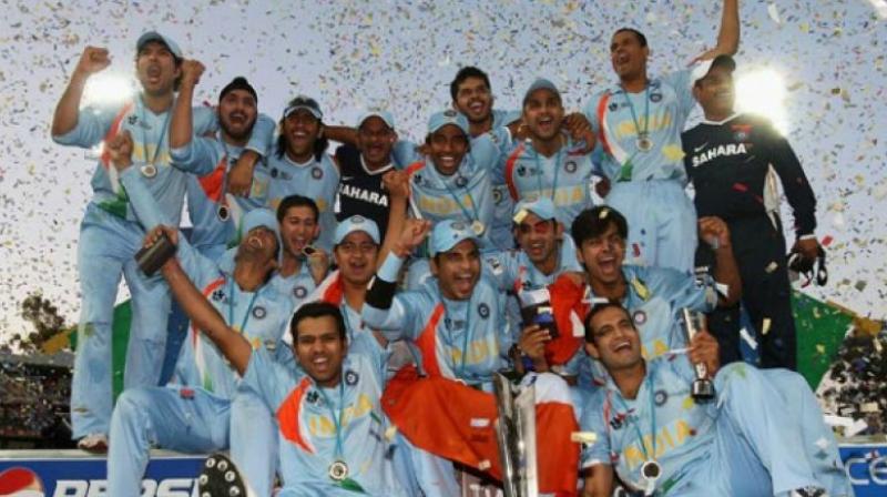 Young Mahendra Singh Dhoni led inexperienced India to ICC World Twenty20 glory in 2007. (Photo: AFP)