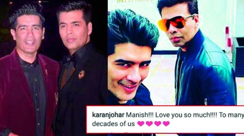 Manish Malhotra posted this picture wishing Karan Johar on his 46th birthday