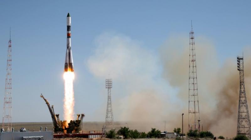 Russias Progress M-28M cargo ship blasts off from the launch pad at the Russian-leased Baikonur cosmodrome in Kazakhstan on July 3, 2015