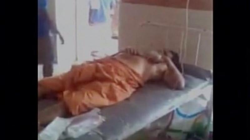 Swami, who was in a critical condition, was later admitted to the Medical College hospital on Saturday. (Photo: ANI Twitter)