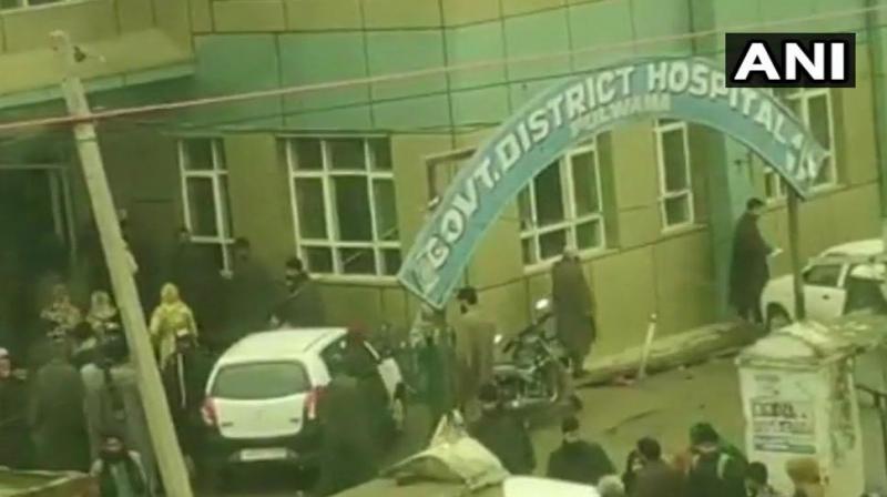 10 students have been injured in an explosion in school in Jammu and Kashmirs Pulwama on Wednesday. (Photo: ANI | Twitter)