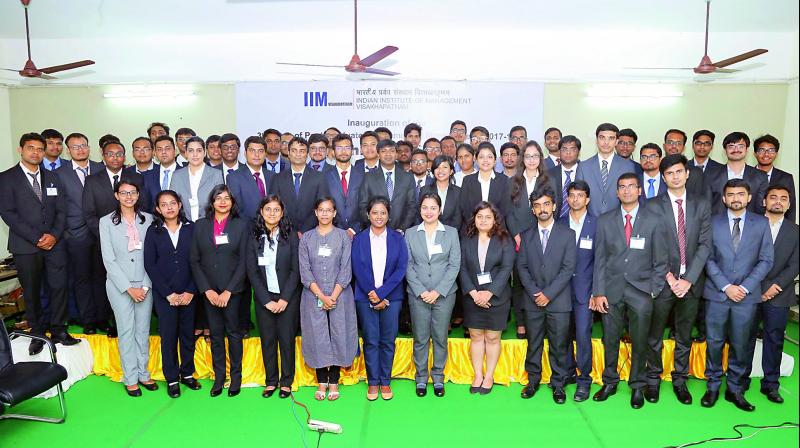 The third batch of students for IIM-Visakhapatnam was inducted on Monday.