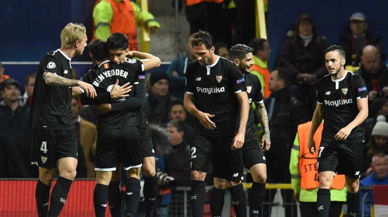 Sevilla progressed by the same score on aggregate after a goalless first-leg draw. (Photo: AFP)