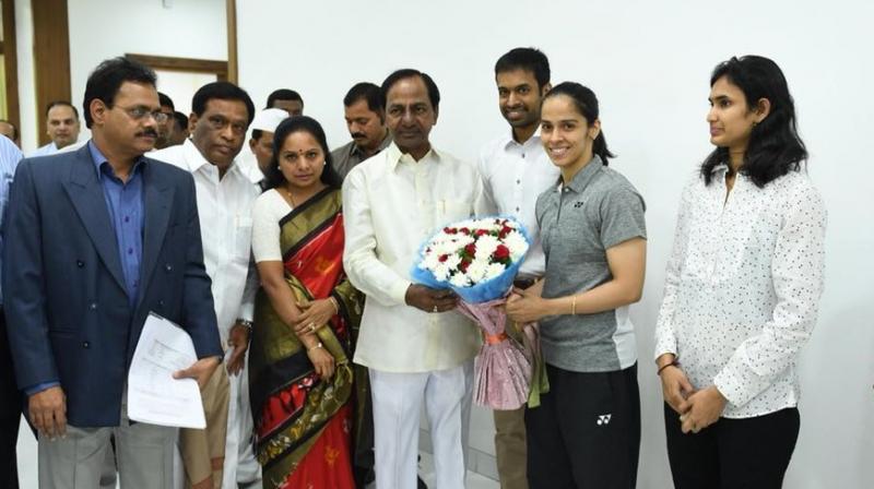 Rao not only felicitated each and every participant with a bouquet and shawl but also complimented them for their achievements in the Games and bringing laurels to the country. (Photo: ANI/Twitter)