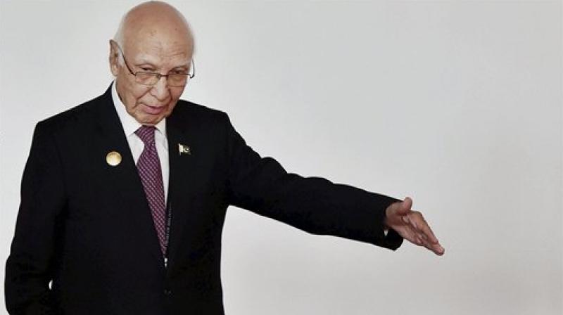 Pakistan Prime Ministers Advisor on Foreign Affairs Sartaj Aziz at the inauguration of the 6th Heart of Asia Conference in Amritsar. (Photo: PTI)