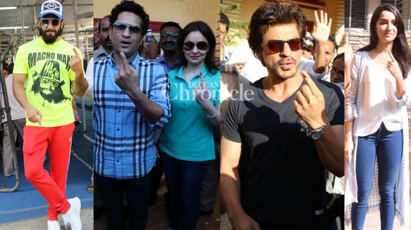 BMC polls: Celebs proudly step out and cast their votes