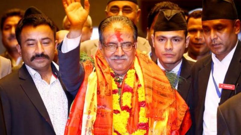 Nepal Prime Minister Pushpa Kamal Dahal scrambled to cobble things up amid growing pressure from the agitating forces. (Photo: ANI)