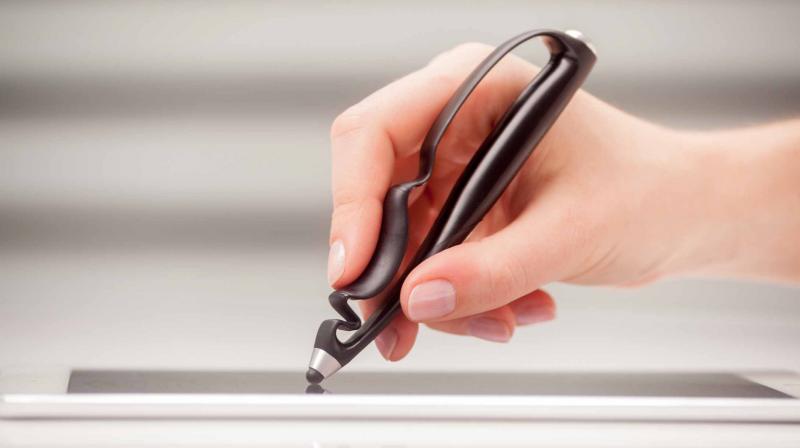 The Scriba is built using durable plastic, and designed for an ergonomic stylus/pen/pencil/brush feel.