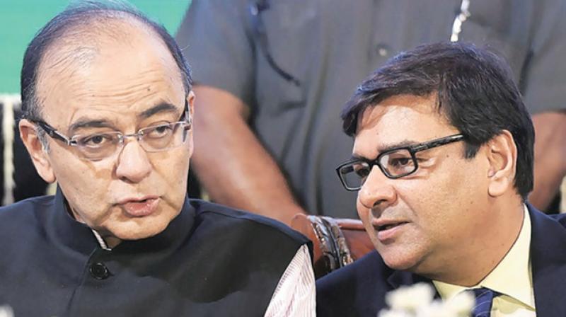 Finance Minister Arun Jaitley and RBI governor Urjit Patel at an undated event. (Photo: PTI)