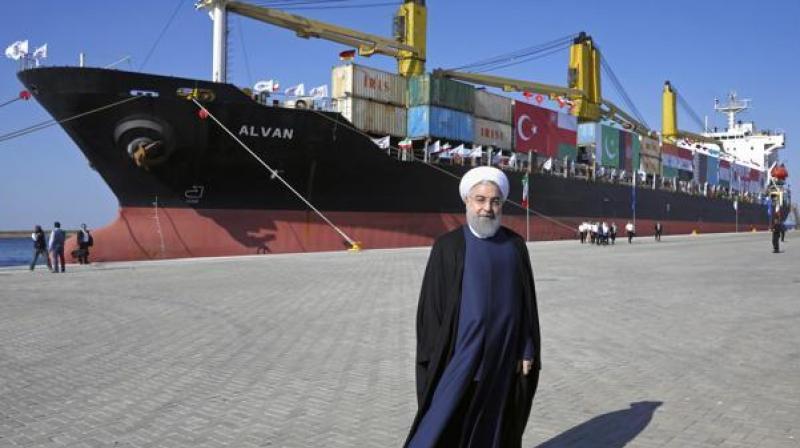 The first phase of the Chabahar port on the Gulf of Oman coast was inaugurated Sunday by Iranian President Hassan Rouhani. (Photo: AFP)