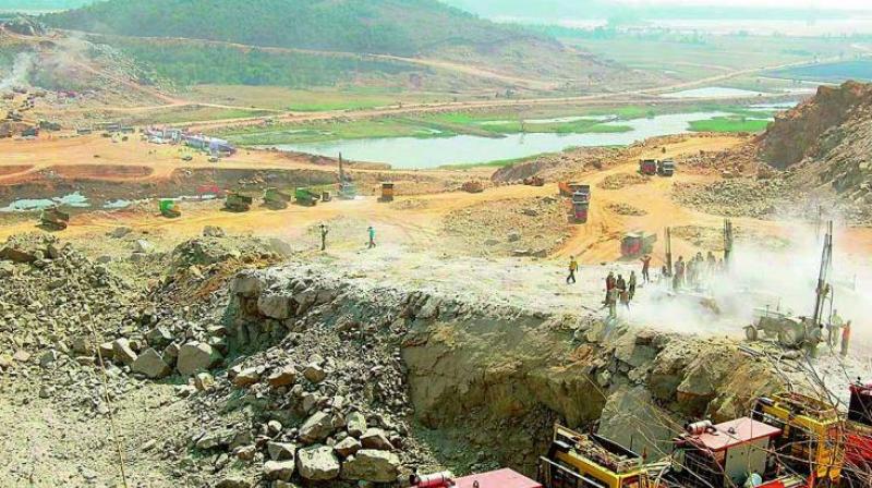 File picture of work going on at the Polavaram project.