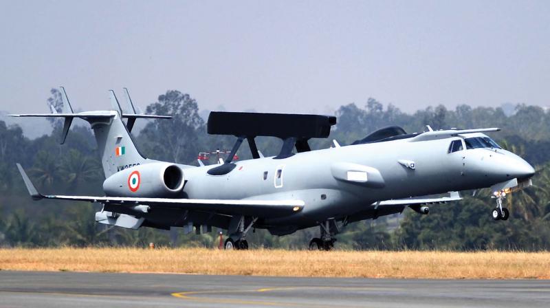 Netra, the Airborne Early Warning & Control System, at the air show Aero India  (Photo: Samuel R)