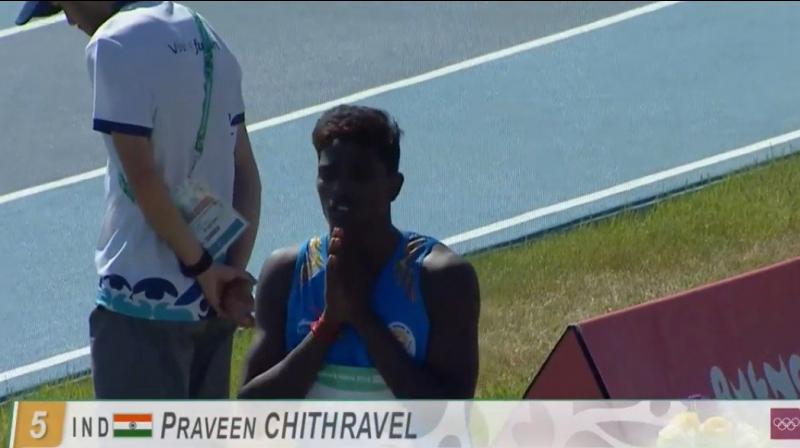 Praveen, a gold medallist in the inaugural Khelo India School Games this year, belongs to an extremely poor family in a small village in Thanjavur district in Tamil Nadu and his father is a daily wage farm labourer. (Photo: Twitter/ IOA)