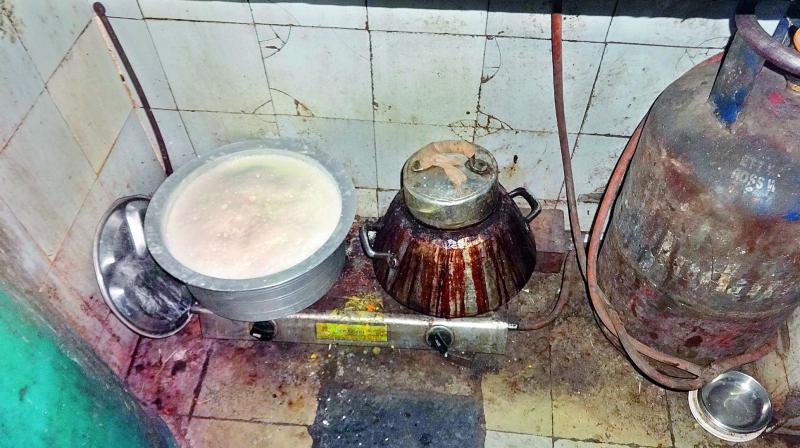 An image of the cooking area inside the Meeting Point restaurant which was sealed by the SCB. (Photo: DC)