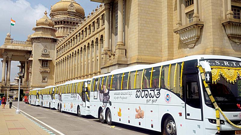 New buses will run from Bengaluru to Kozhikode, Chennai, Vijayawada, Sriharikota, Mangaluru,Manipal, Virajpet, Madikeri, Mumbai and Mysuru.