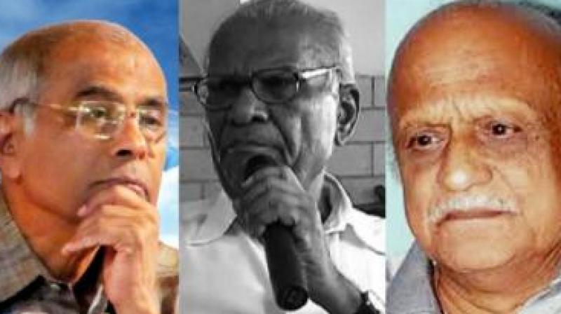 Narendra Dabholkar, Govind Pansare and M. M. Kalburgi