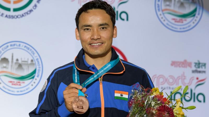 After a disappointing start to the event, Jitu Rai produced a good show to earn bronze with a score of 216.7. (Photo: ISSF)
