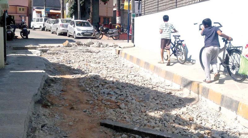 BBMP mess: Road goes down the drain