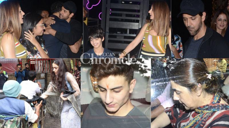 Hrithik, Sussannes outing, Sara and familys temple visit, others also clicked