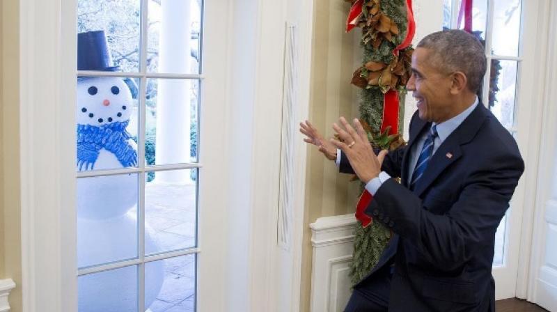 The president was visibly startled (Photo: Instagram)