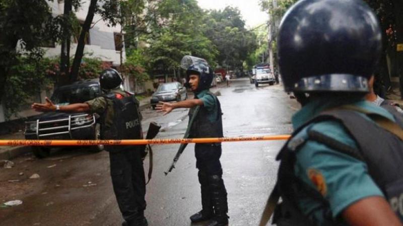 Bangladesh police securing the area after the attack at the Dhaka cafe. (Photo: File)