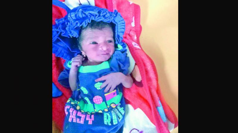 After first-aid, the baby was shifted to Kondapur Government Hospital and handed over to Shishu Vihar.