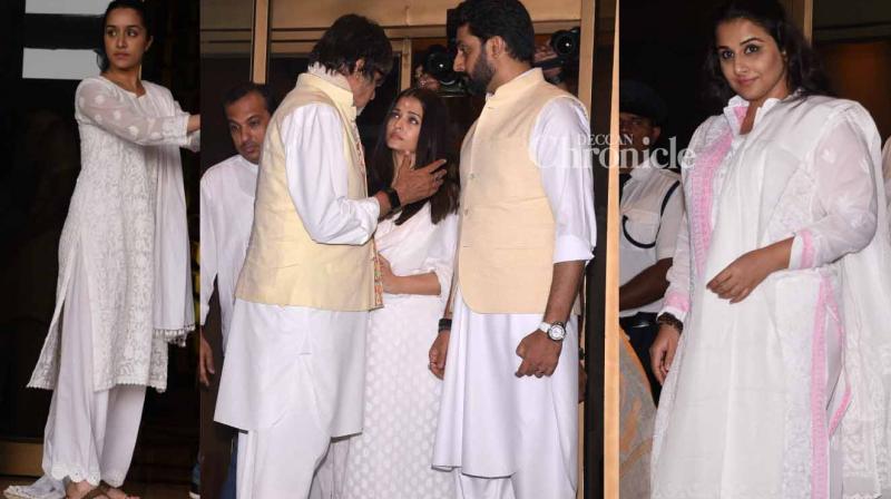 Bollywood stars attend prayer meet for Aishwarya Rai Bachchans father