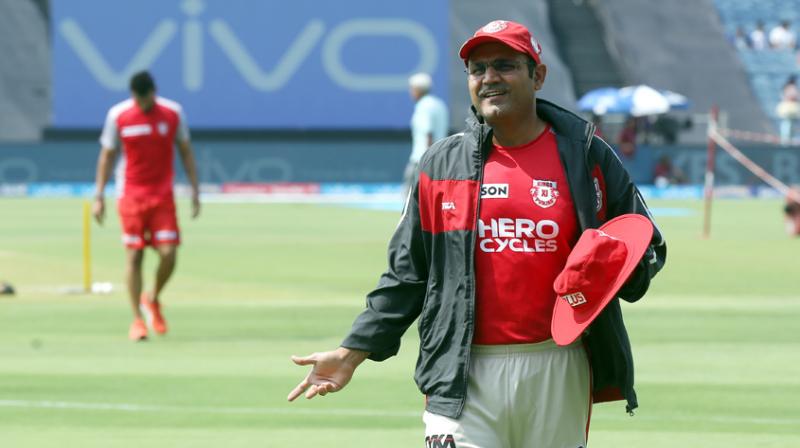 Discussing KXIPs pre-auction player retention plan, team director Virender Sehwag said that the side has plans to retain a player and then use Right to Match (RTM) cards during the auction. (Photo: BCCI)