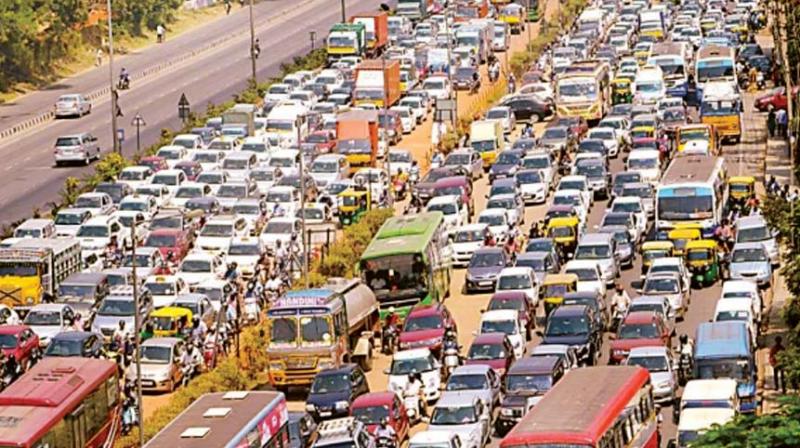 The Hebbal Flyover is no place to be during rush hour!