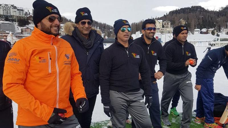 Pink ball is being used but as Sehwag wants at least T10 to be included in the Winter Olympics, its still some way to go before it can even be considered a practical possibility. (Photo: Twitter)