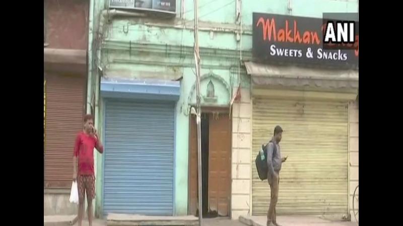 Despite a days business loss, traders express their grief with a complete shut down over the loss of so many soldiers in a gruesome terror attack. (Photo: ANI)