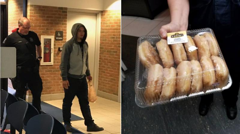 Man hands himself in after challenging police to get 1k shares, brings doughnuts