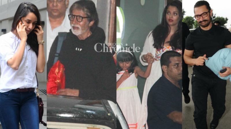 Big B returns home after 75th birthday, Aamir, Shraddha, others also snapped