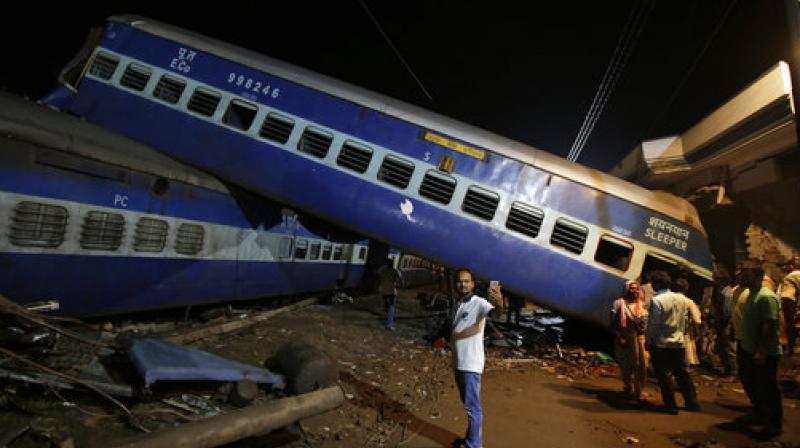 Several coaches of a passenger train derailed, causing fatalities and injuries in northern India on Saturday, officials said. (Photo: PTI)