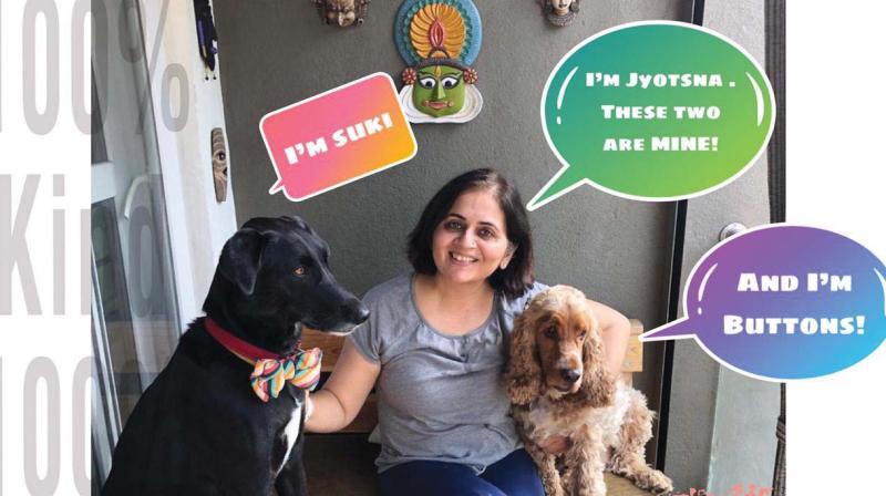 Dr Jyotsna Mirlay, a gynaecologist with her pet dogs for the Spay it forward  campaign.
