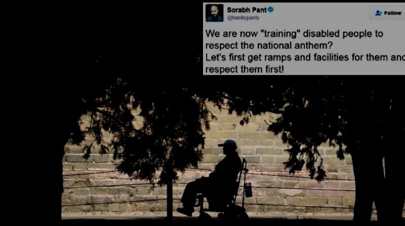 The advisory called for training disabled people to respect national anthem (Photo: AFP)