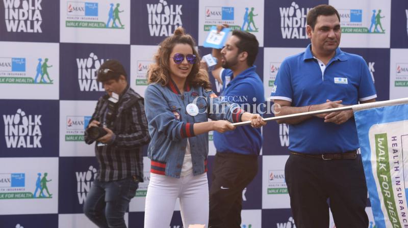 Kangana Ranaut looks classy as she flags off walkathon event